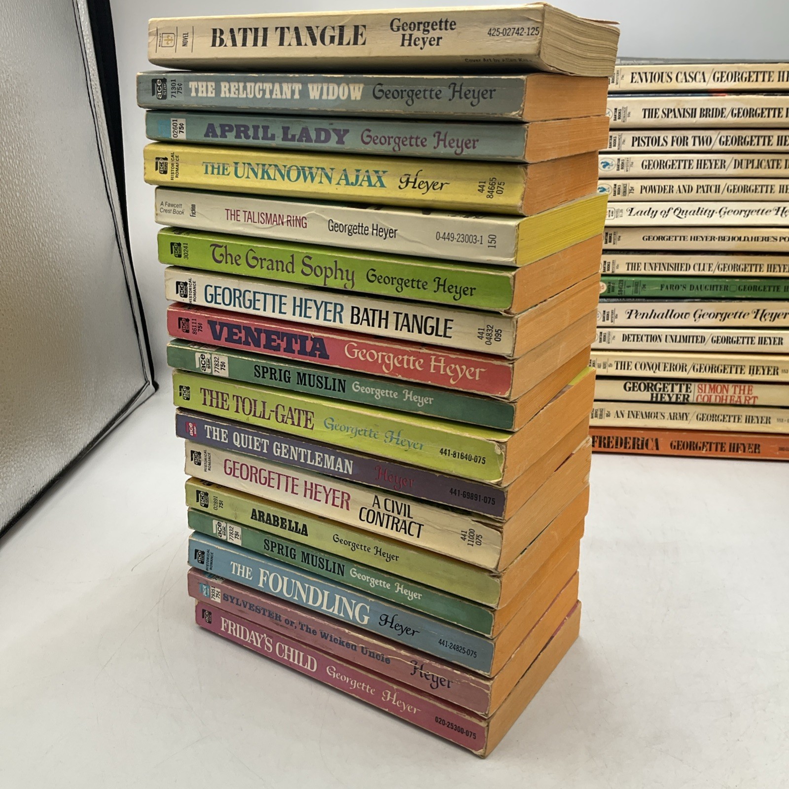 Georgette Heyer Lot 48 Mixed- Romance, Historical, Mystery 48 Vintage Paperbacks