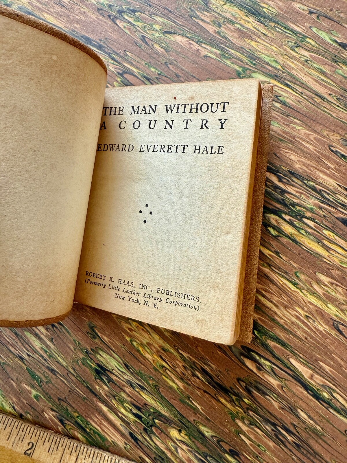 1921 Small Book Man Without A Country Hale New York Little Leather Library