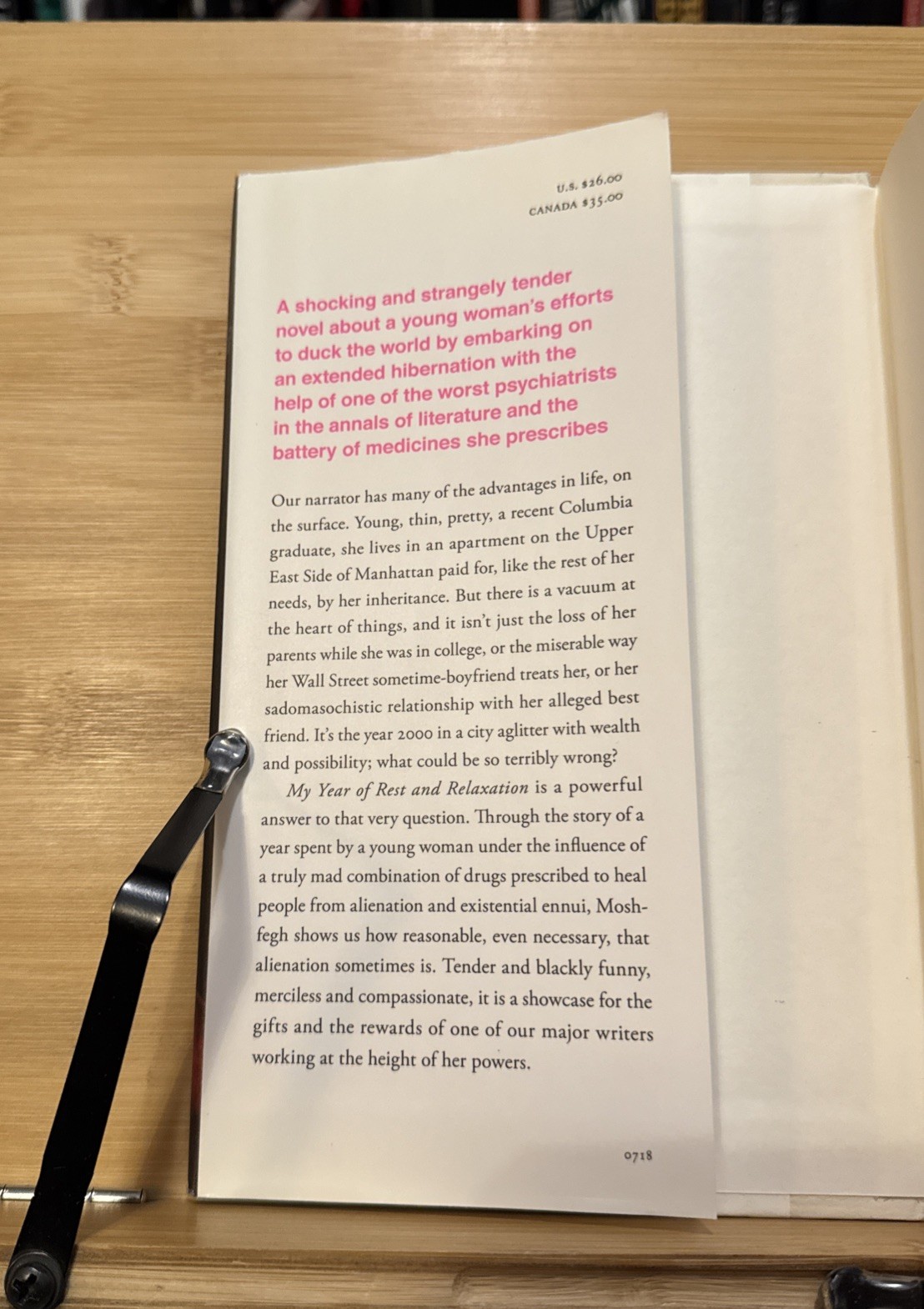 My Year of Rest and Relaxation – Ottessa Moshfegh – First Edition/Print, 1st/1st