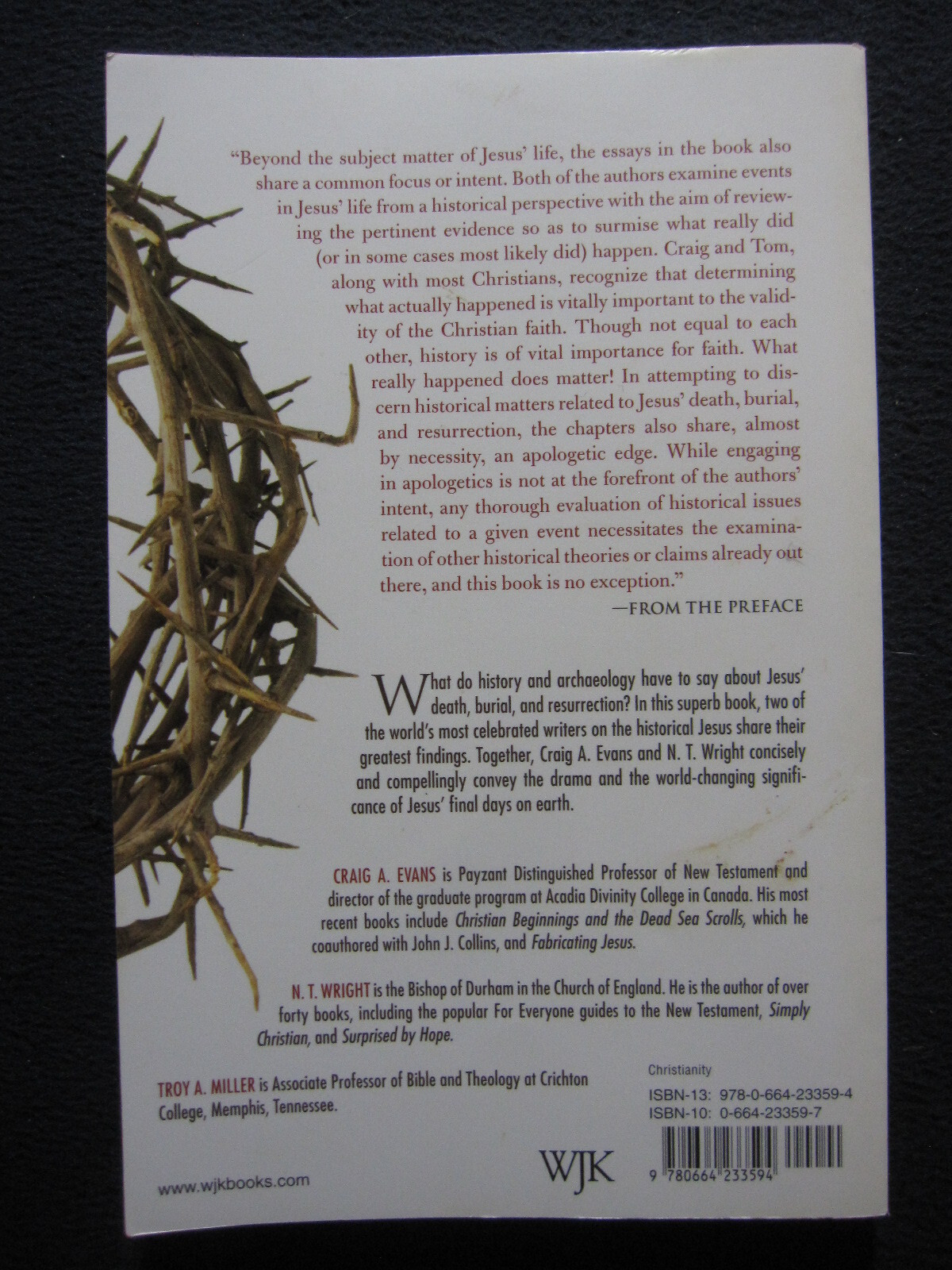Jesus, the Final Days: What Really Happened [Paperback] Evans, Craig A. and Wr..