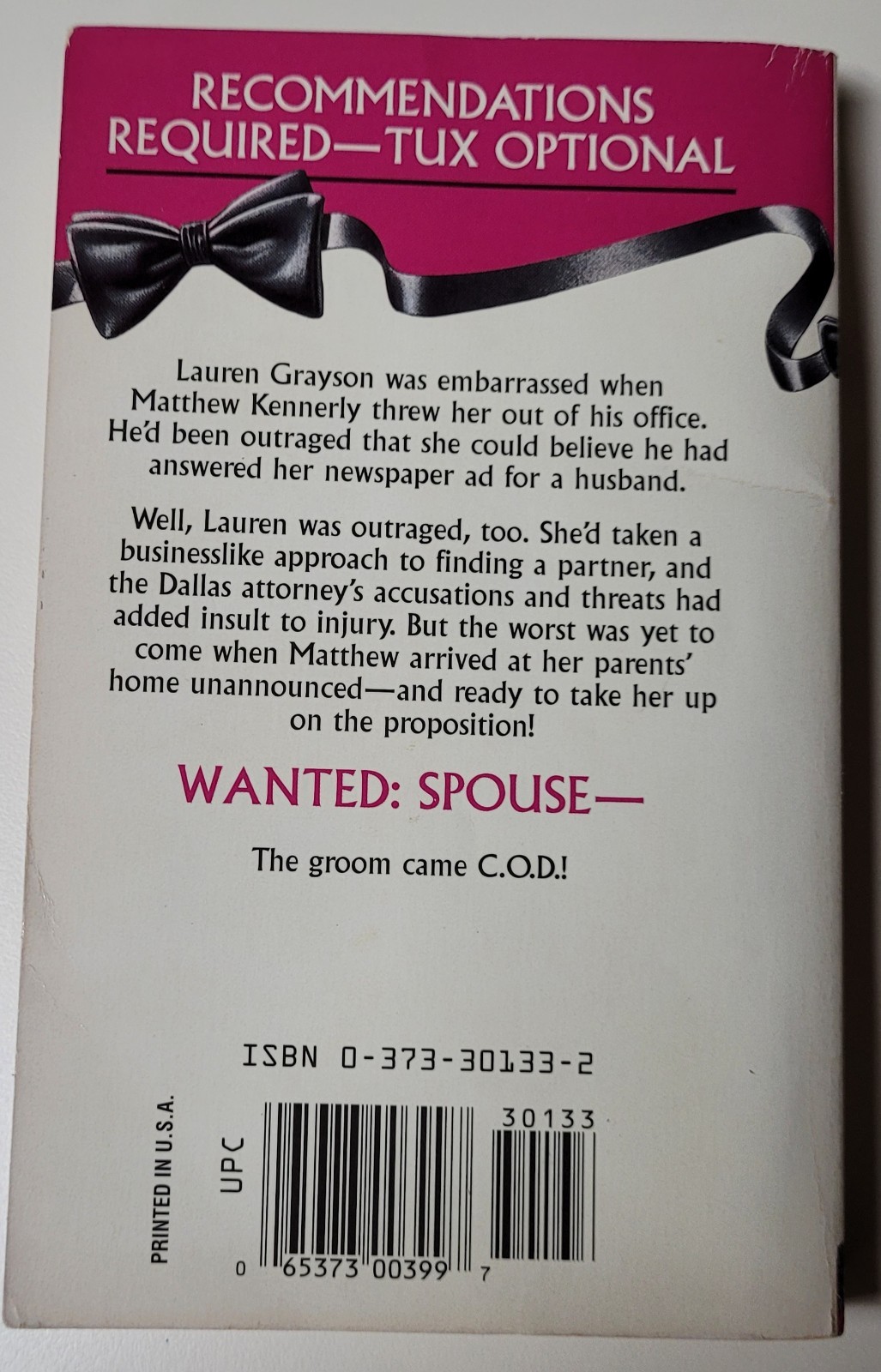 Harlequin/Silhouette Here Come the Grooms Romance Novels – 6 Wanted Spouse