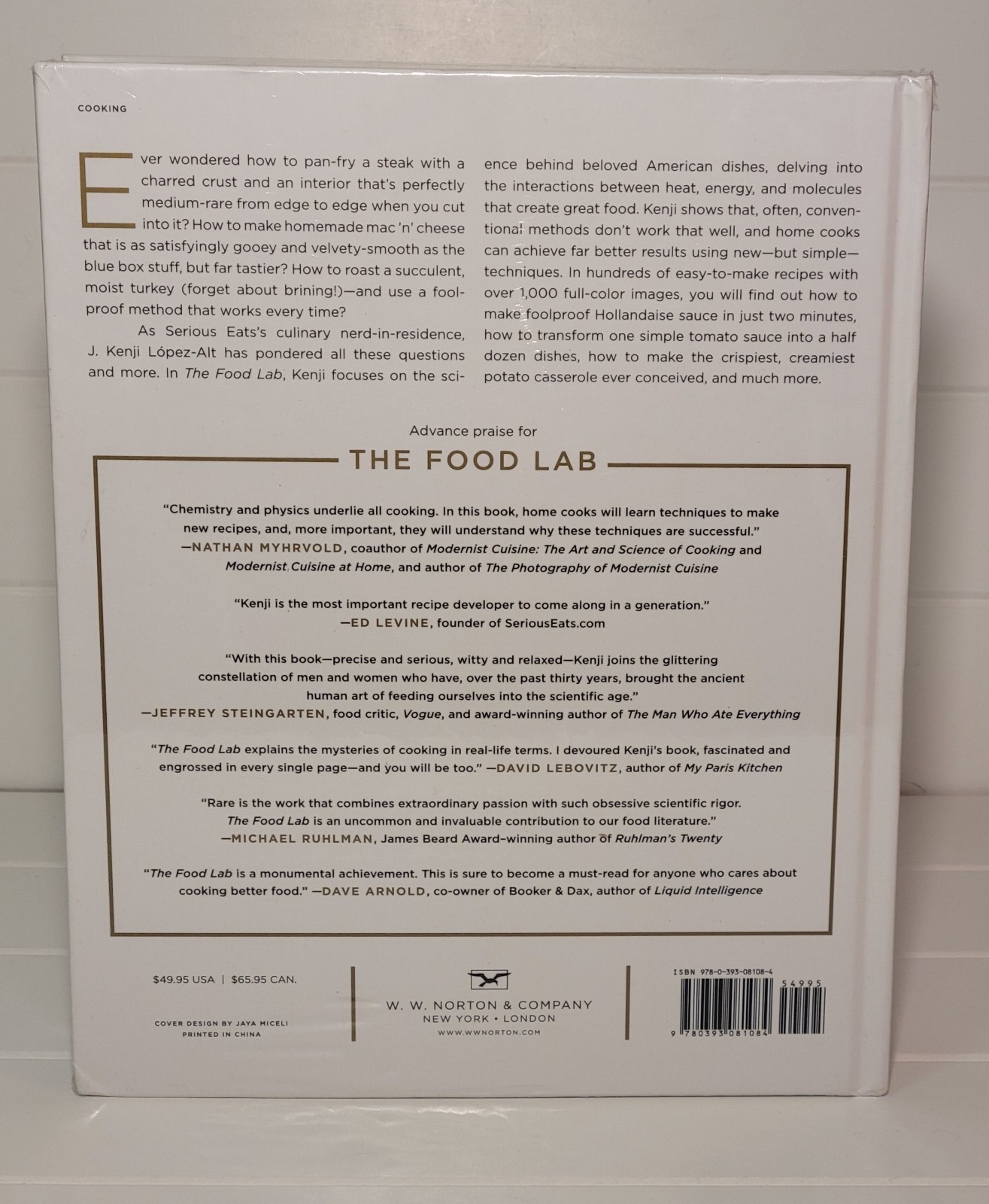 The Food Lab Better Home Cooking Through Science Kenji Lopez-Alt Sealed Cookbook
