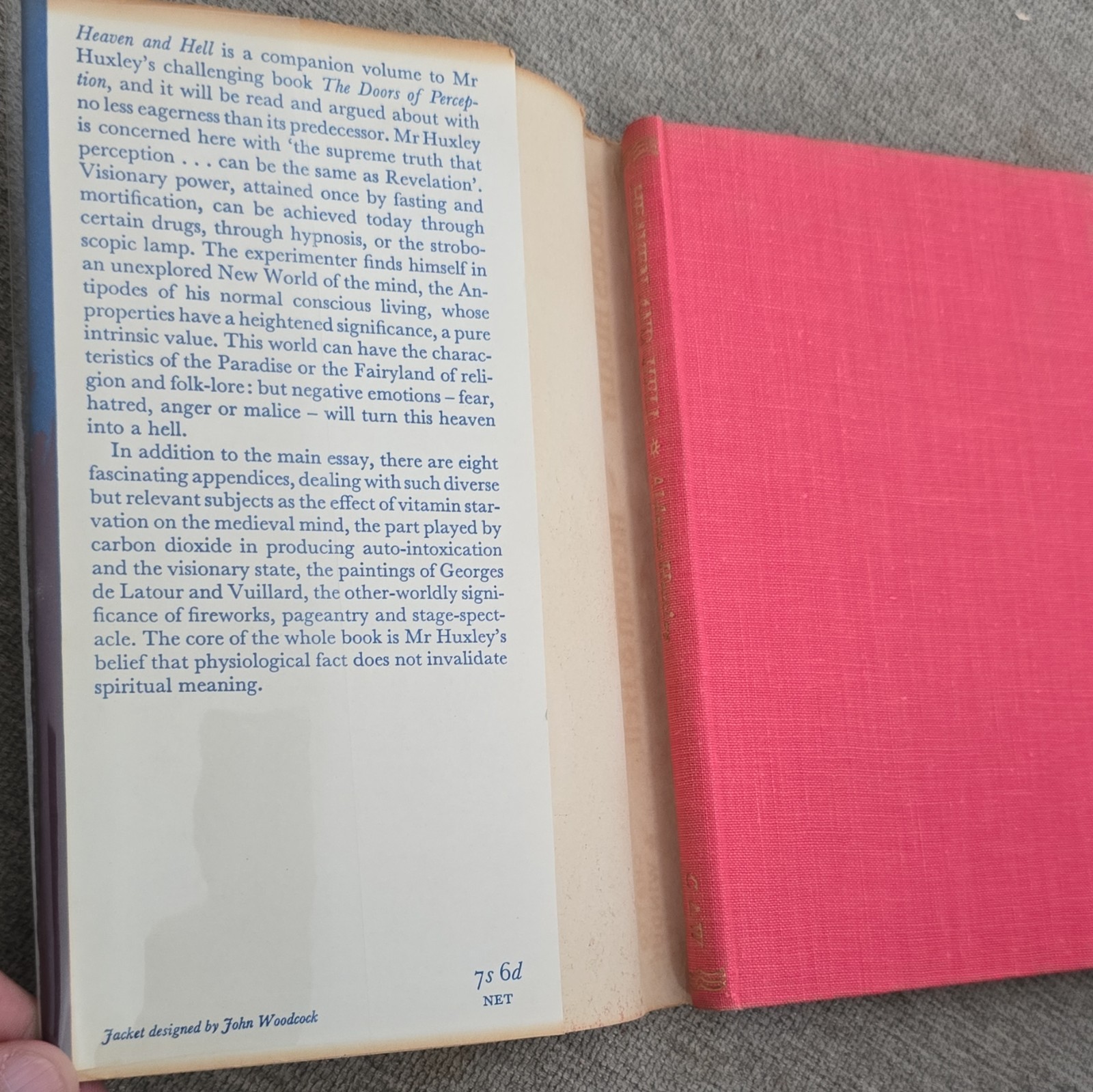 Aldous Huxley Heaven & Hell Hardcover 1956 Chatto & Windus Dust Jacket