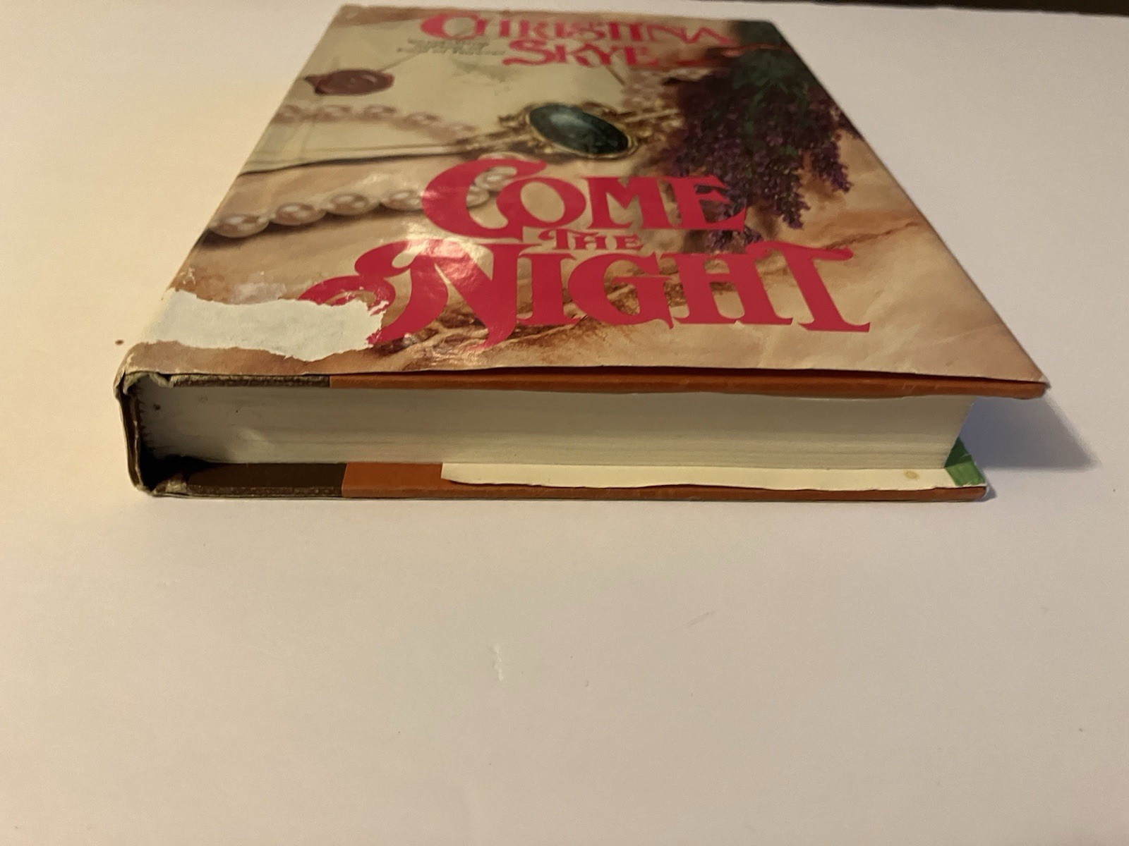 COME THE NIGHT CHRISTINA SKYE HARDCOVER HC HTF DJ DELL 1994 STAMPED SIGNED