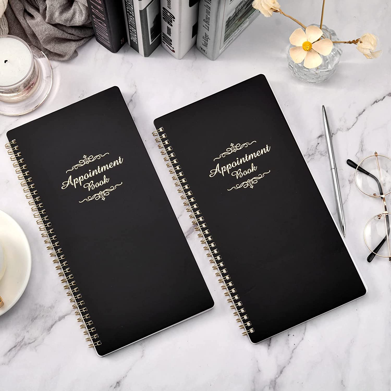 Salon Appointment Book – 15 Min Increments, 3 Cols, 200 Pages, 6.1“ X 11.54“,