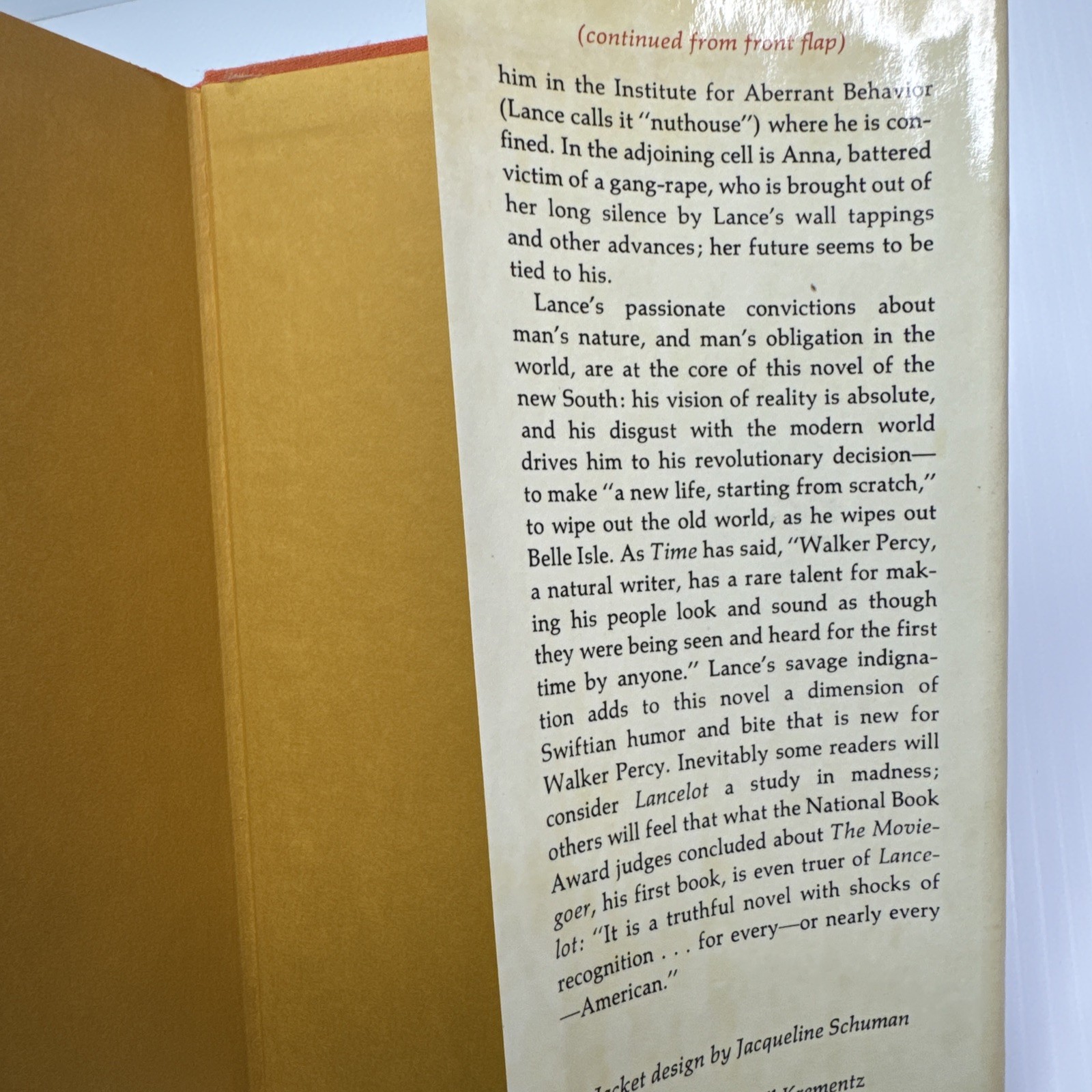 Walker Percy Lancelot First Print 1977 Hardcover Farrar Straus and Giroux