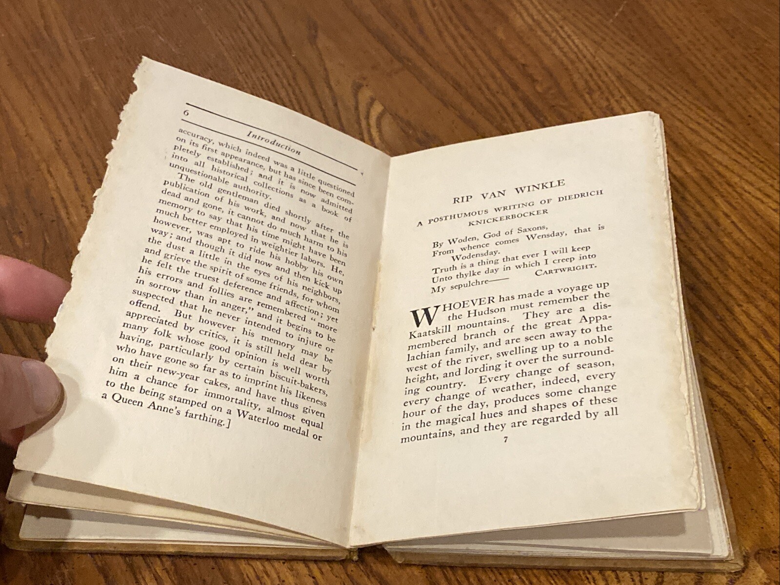 Antique RIP-VAN WINKLE BY WASHINGTON IRVIN HARD COVER BORSE & HOPKINS 47 Pages