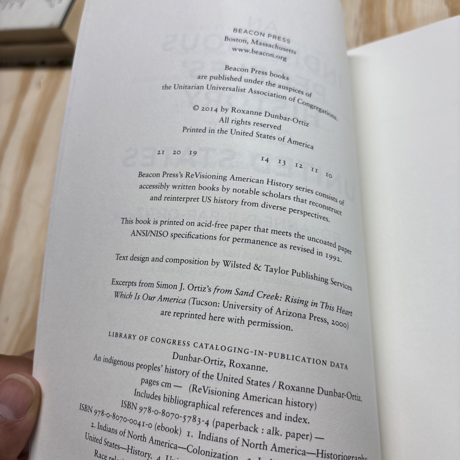 An Indigenous Peoples‘ History of the United States Roxanne Dunbar-Ortiz 2014:VG