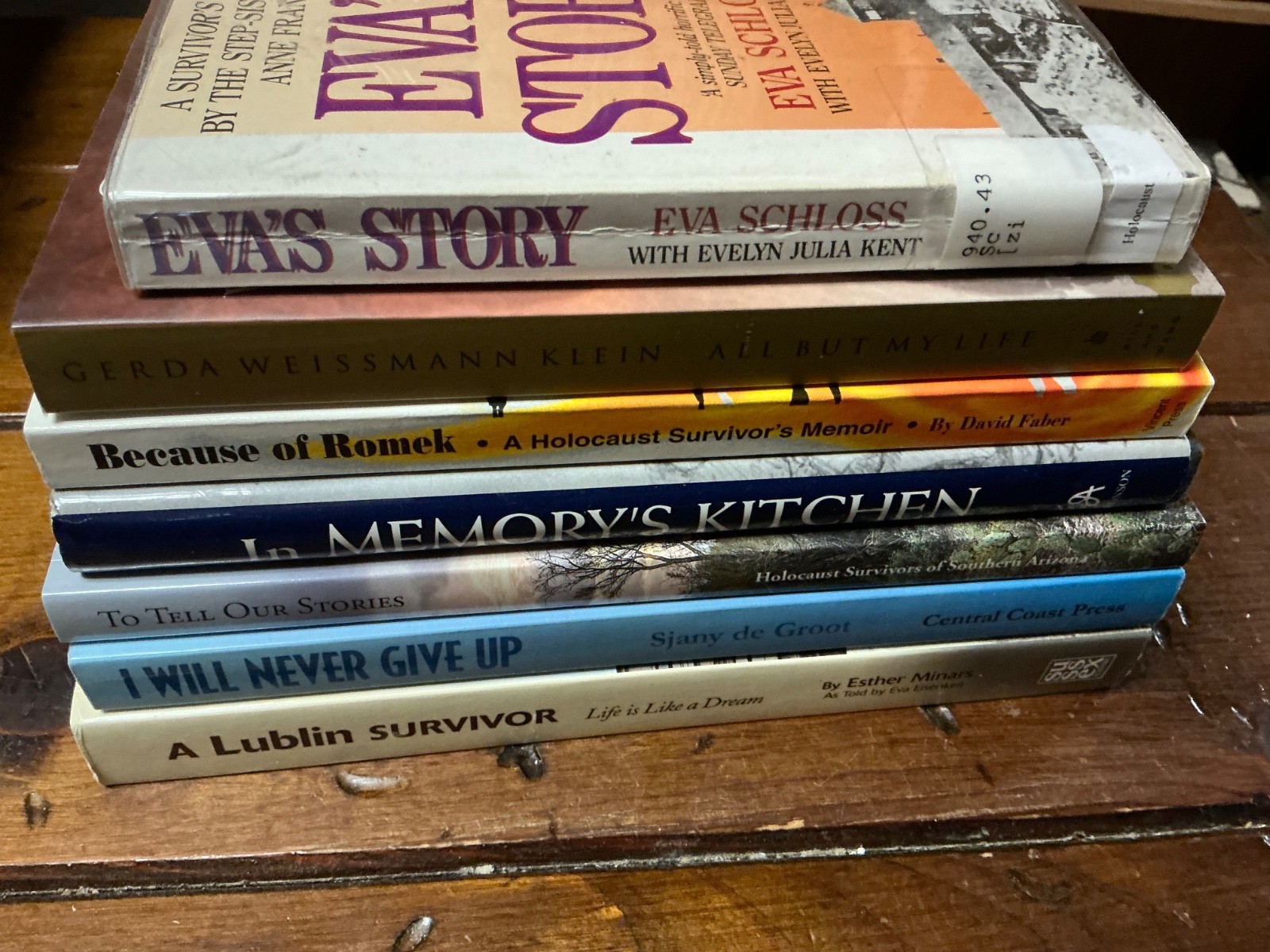 ** SIGNED ** WWII Holocaust Survivor Stories ** (Lot of 7) ** Eva Schloss **