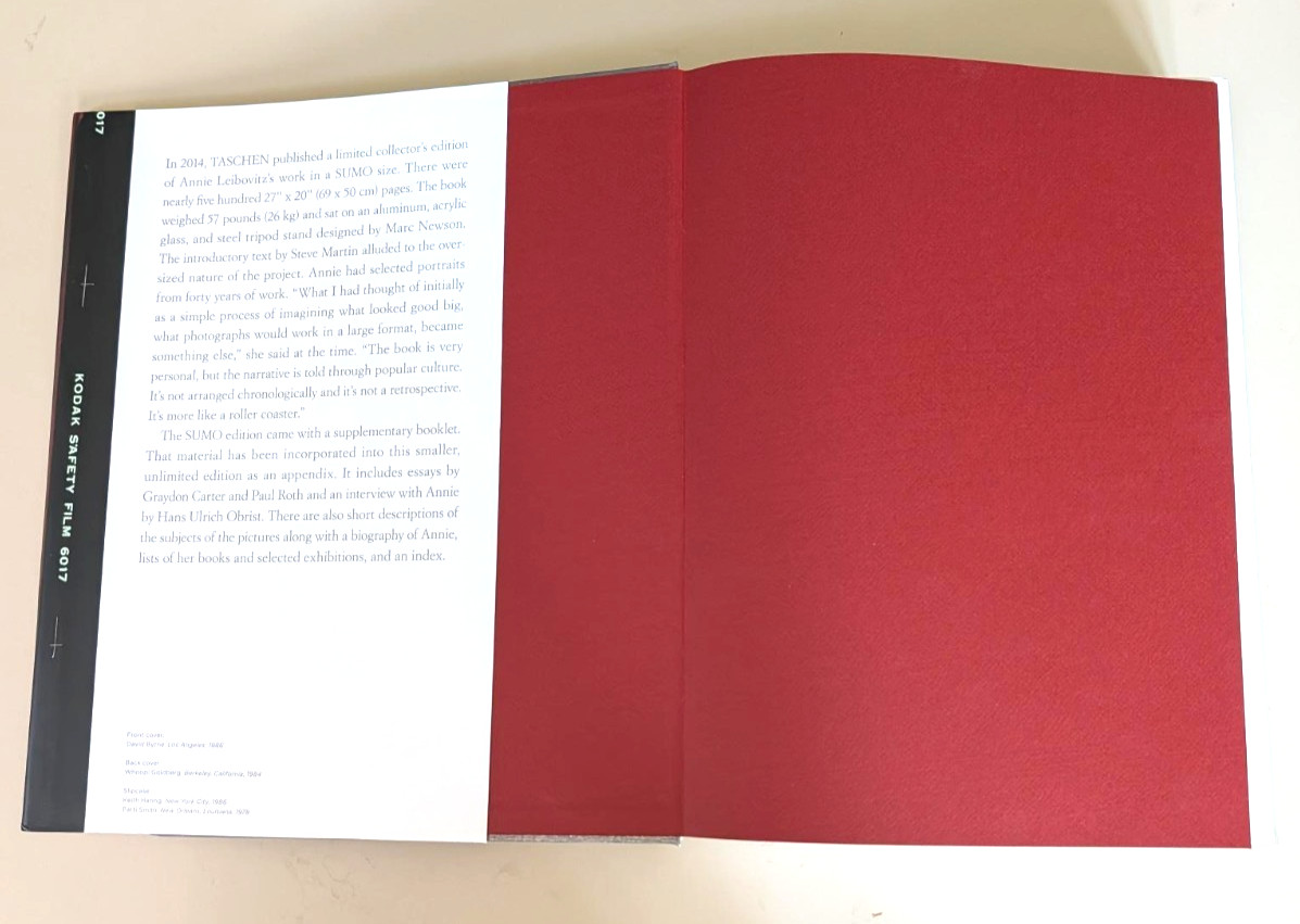 Annie Leibovitz 2022 Taschen English Edition Oversized Hardcover in Slipcase