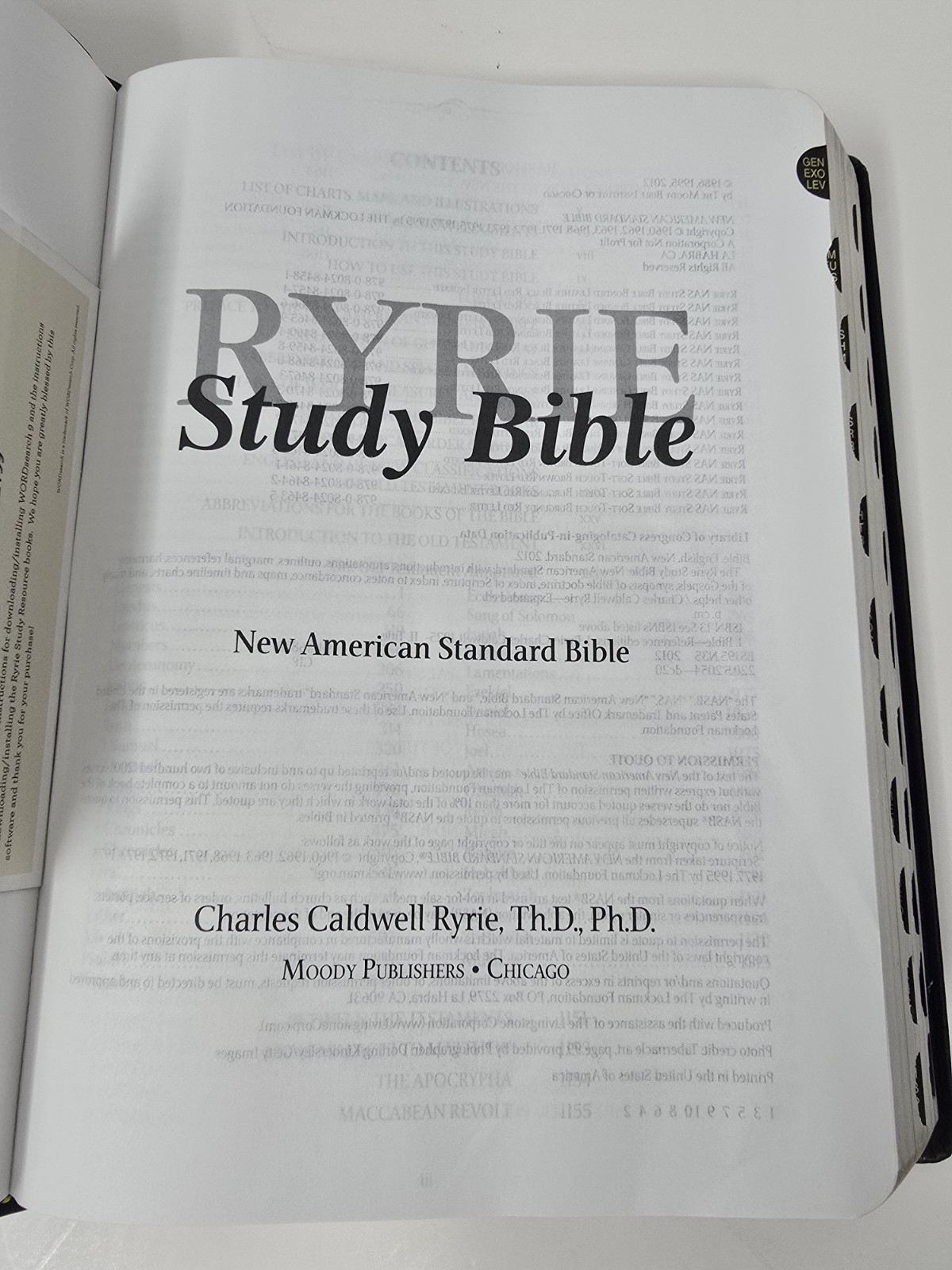 The Ryrie Study Bible NASB Red Letter, Indexed, Genuine Leather, Black