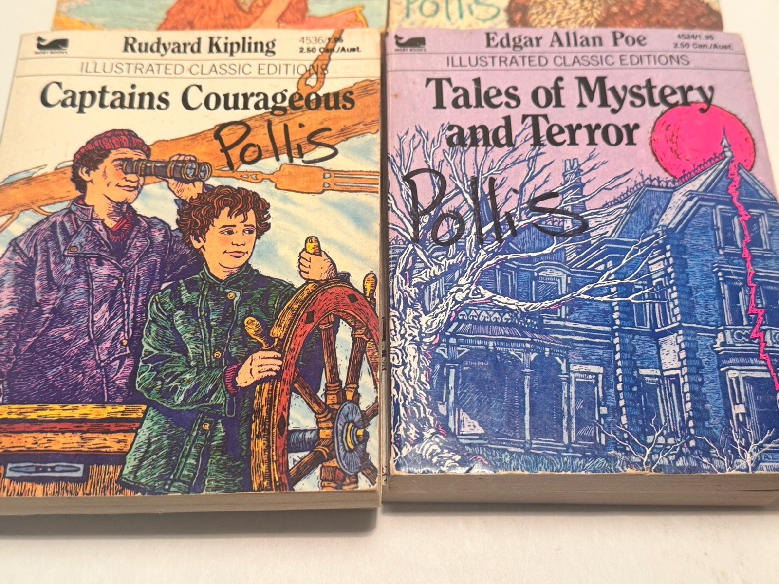 Lot Of 9 Moby Books Illustrated Classic Editions Mini Paperback Books 1970’s