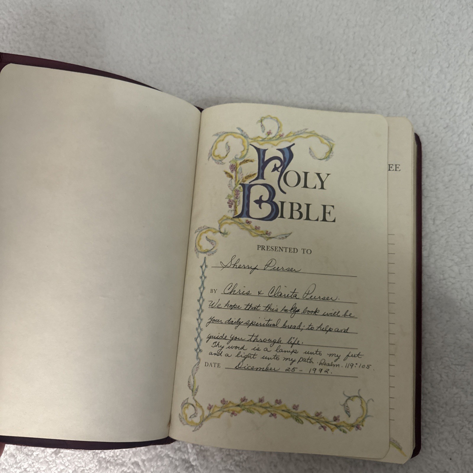 Holy Bible KJV Giant Print Concordance Regency 883CPL Burgundy 1990 Red Letter
