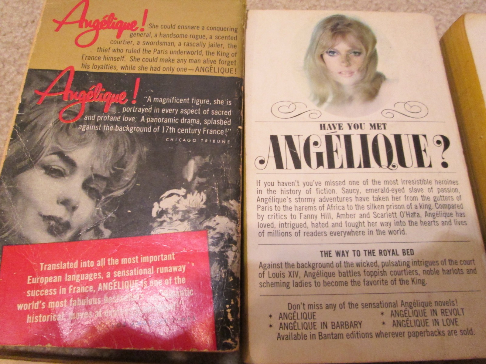 Angelique By Sergeanne Golon Vintage Romance Series *RARE* Of 9 PB, COMPLETE SET