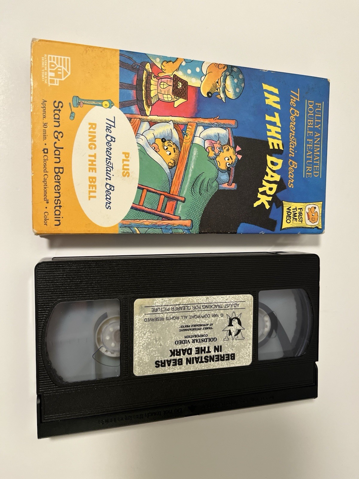 The Berenstain Bears In The Dark and Ring The Bell VHS 1992 Fully Animated