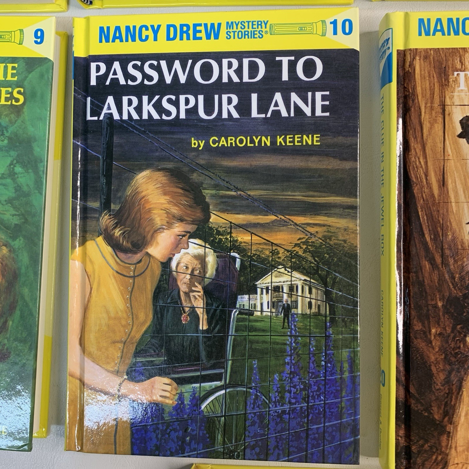 Lot of 13 Nancy Drew Books Flashlight Yellow Spine HC Books 1- 10, 20, 34 & 48