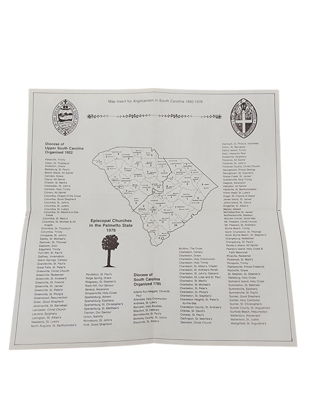Anglicanism in South Carolina 1660-1976 • Compiled by Rev. Philip G. Clarke, Jr.