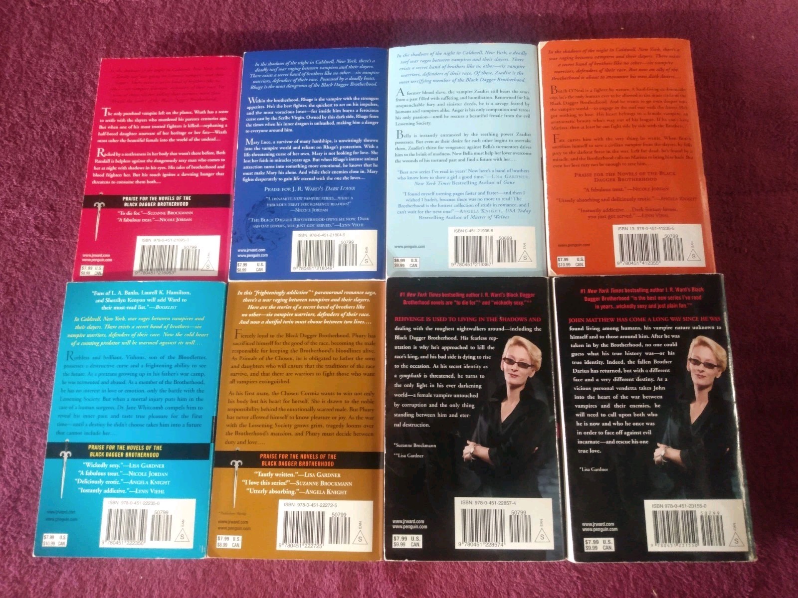17 J R WARD NOVELS BLACK DAGGER BROTHERHOOD 1-8 + 4 MORE + GUIDE +4 GOOD-VG CON