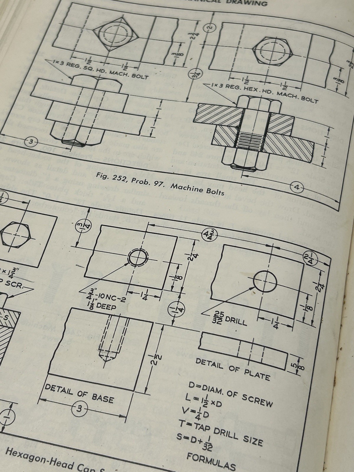 Mechanical Drawing Text Book by Edward Berg Sixth Printing 1950