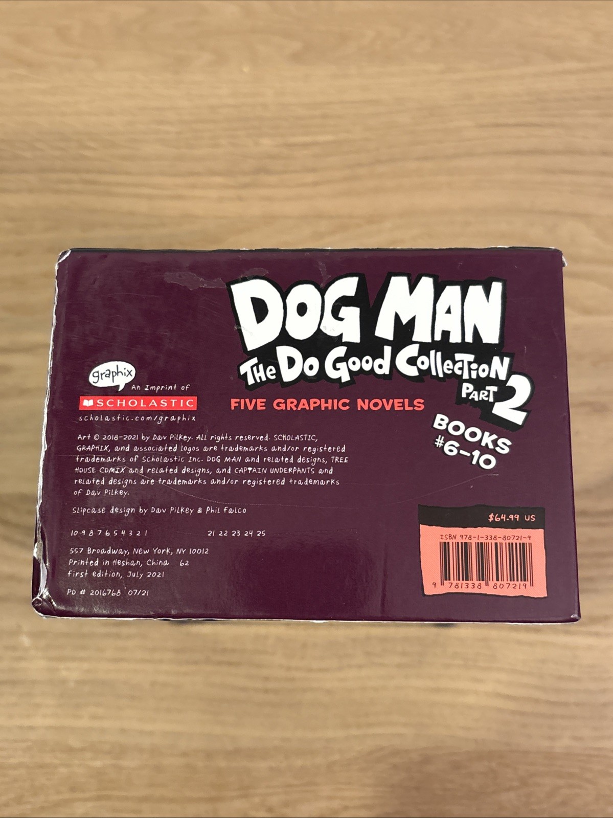 Scholastic Graphix Dog Man Vol. 6-10 by Dav Pilkey – 5-Book Hardcover Set