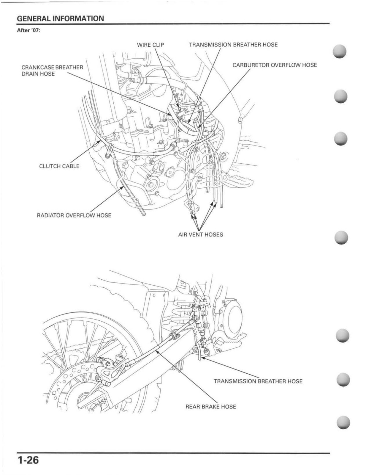 HONDA CRF250R Motorcycle Service Manual 2004-2009 – COIL CLOSURE – TOUGH COVERS
