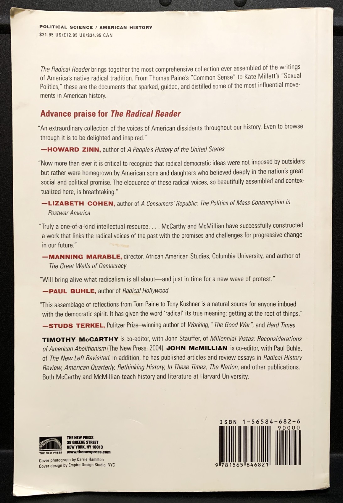 BOOK – „The Radical Reader“ 2003 Softcover Edition – 688 Pages
