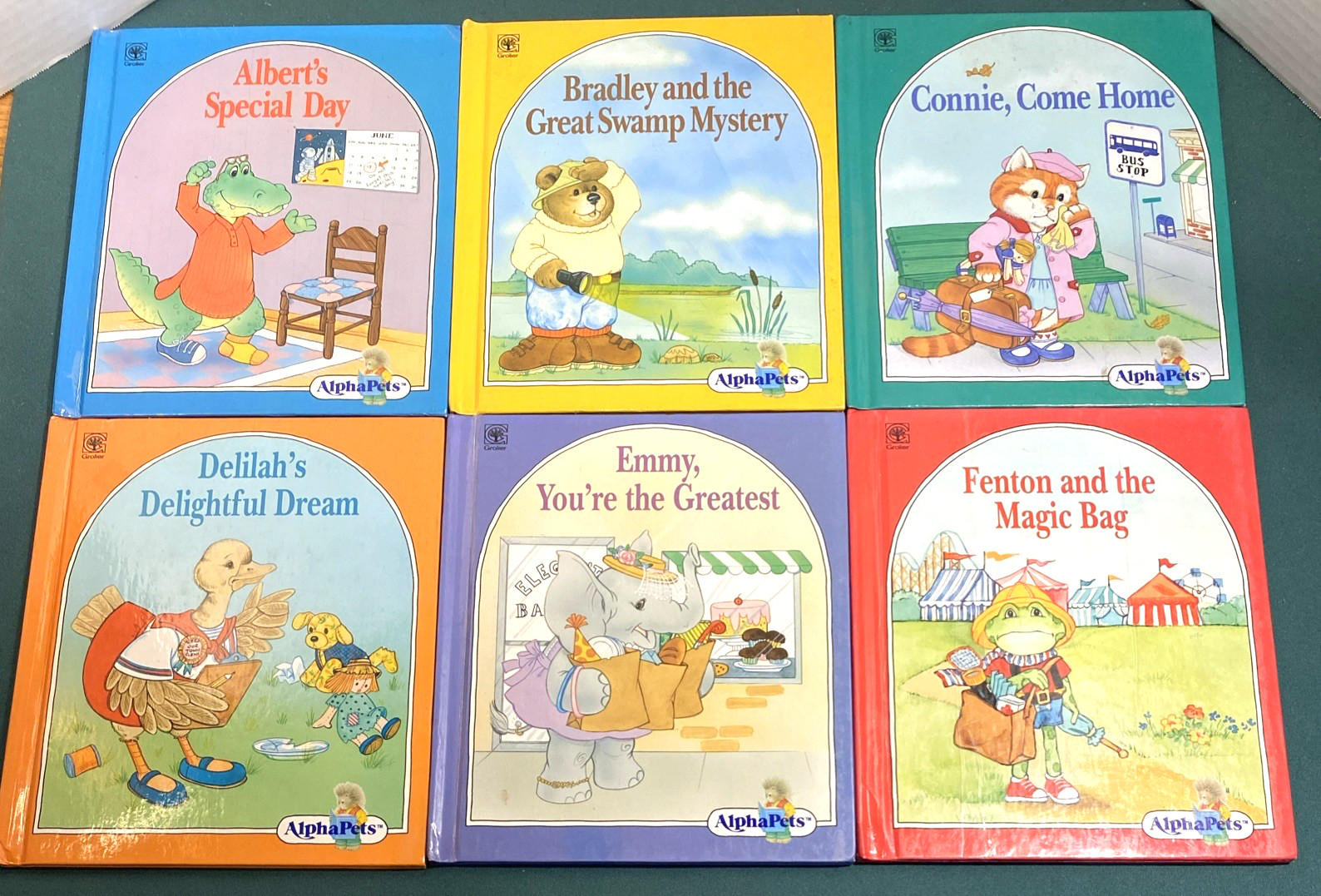 Complete ALPHAPETS A-Z Set ~ 26 Vintage Book Lot ~ Alpha Pets Grolier Homeschool