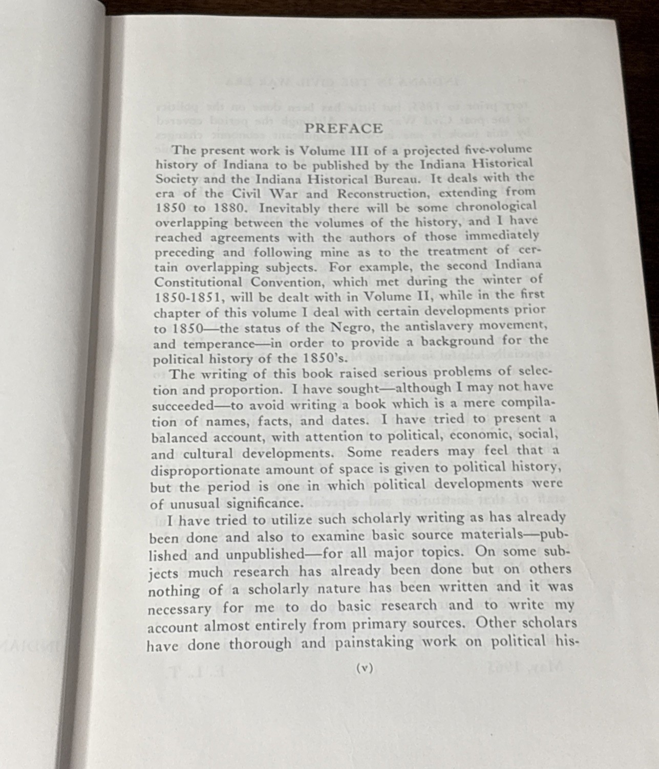 INDIANA IN THE CIVAL WAR ERA 1850-1880 By: Emma Lou Thornbrough Vol. III HB 1965