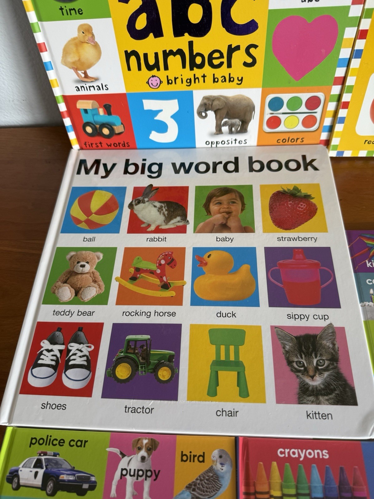 Priddy Books: Colors, ABCs, Numbers, Big Word Book & 4 x 100 word books – school