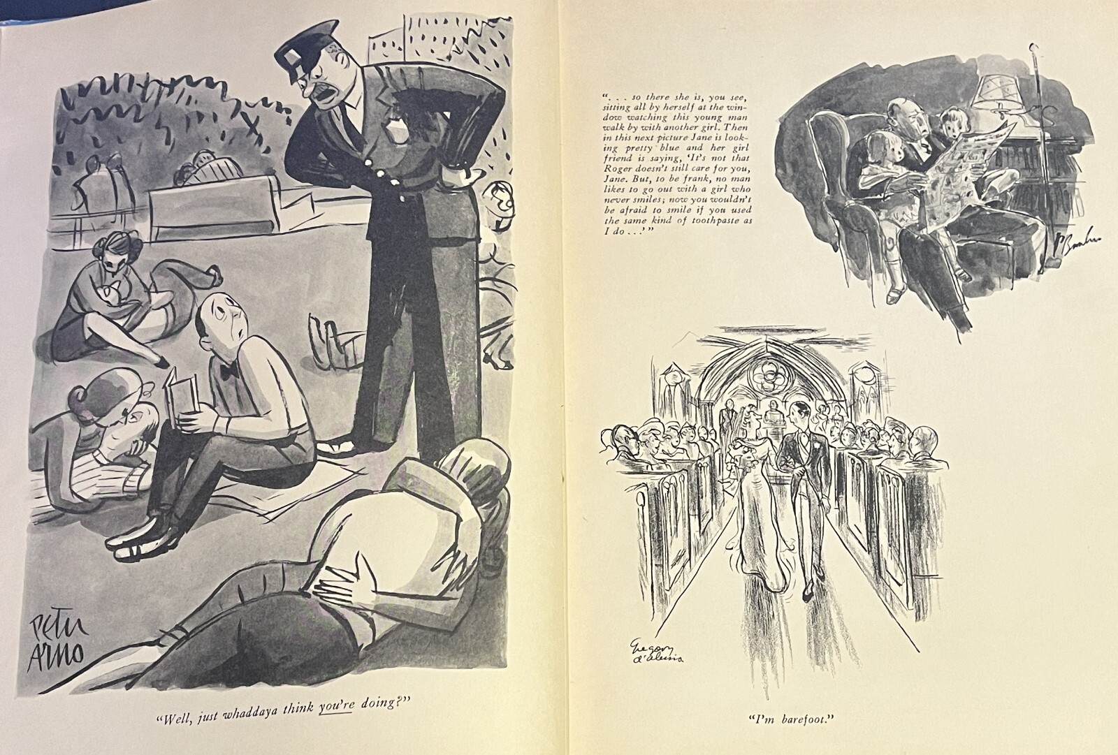 THE 1940 NEW YORKER CARTOON ALBUM Random House CARTOONS Satire Humor Clean Pages