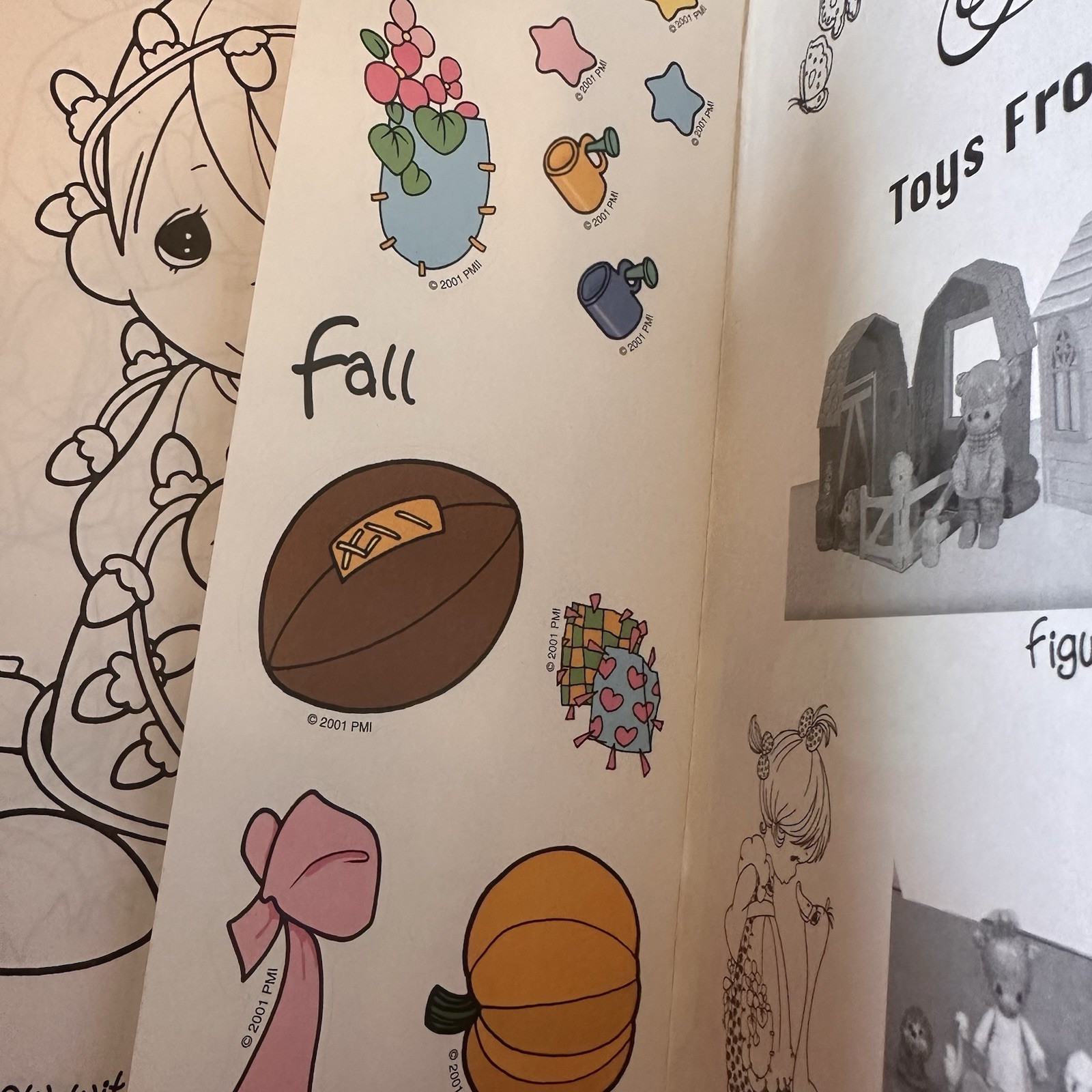NEW VINTAGE PRECIOUS MOMENTS COLORING BOOK TOY – STICKERS Includes 5 Foot Banner