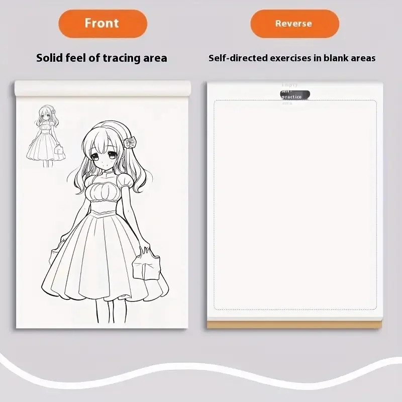 Anime Character Line Art Drawing Book for Beginners – 48 Pages of Simple Hand-Dr