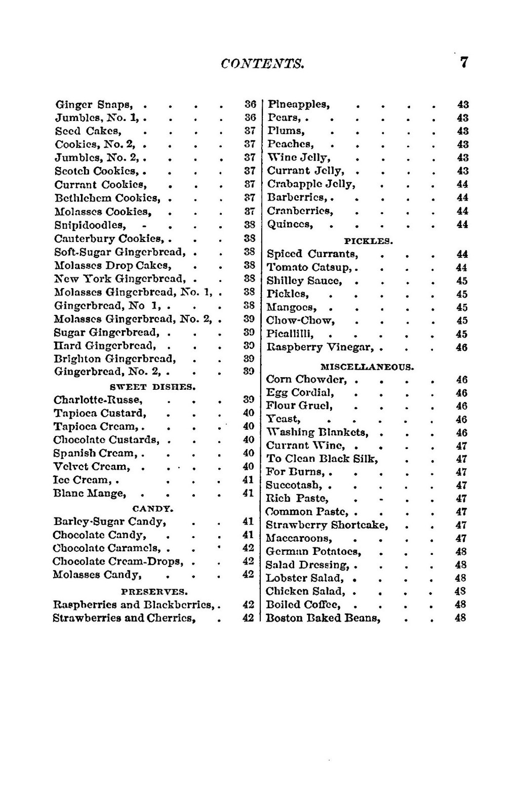 1876 Boston Receipts Vintage Cook Book 47 Pages