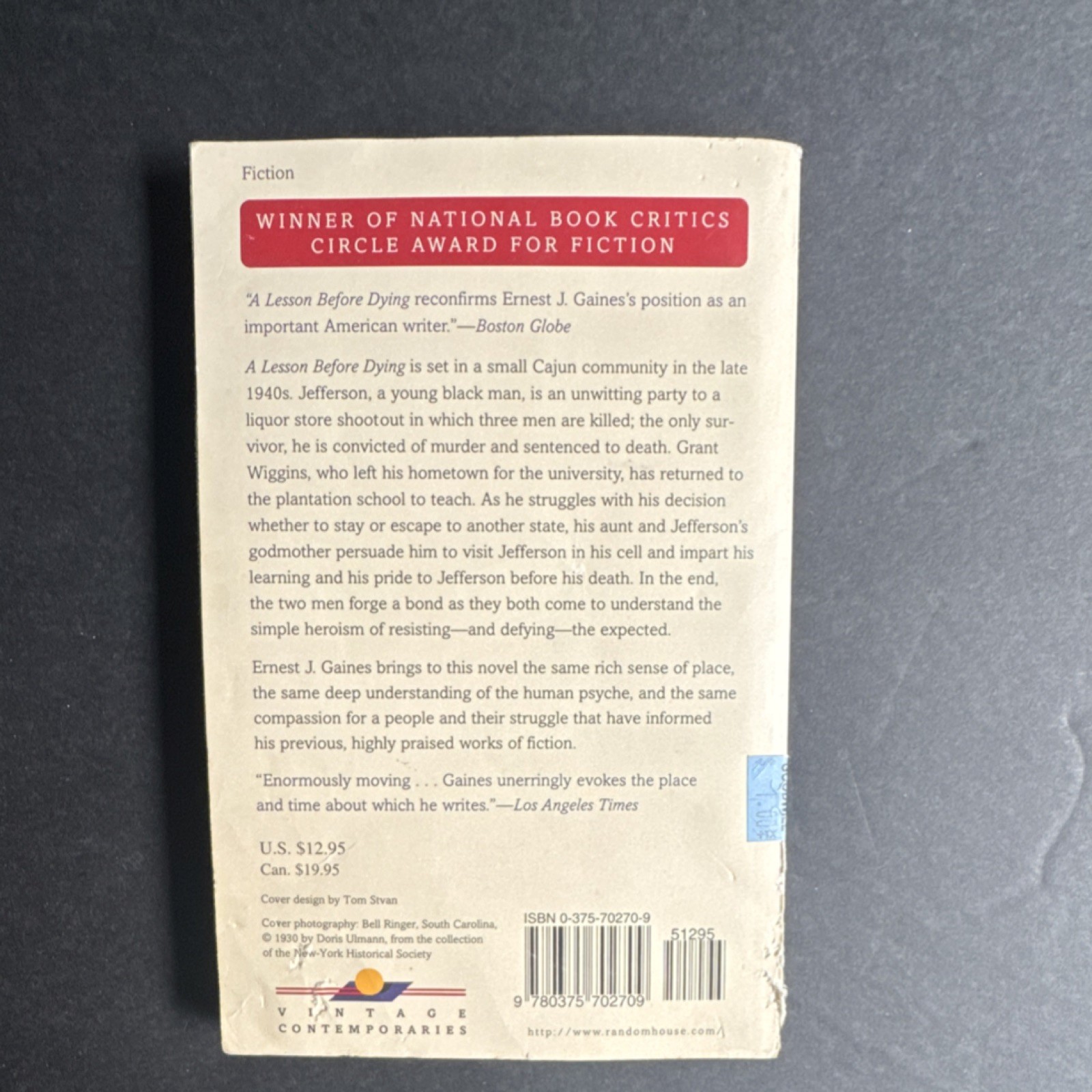 Ernest J. Gaines A Lesson Before Dying (Vintage Contemporaries) 1997 TPB