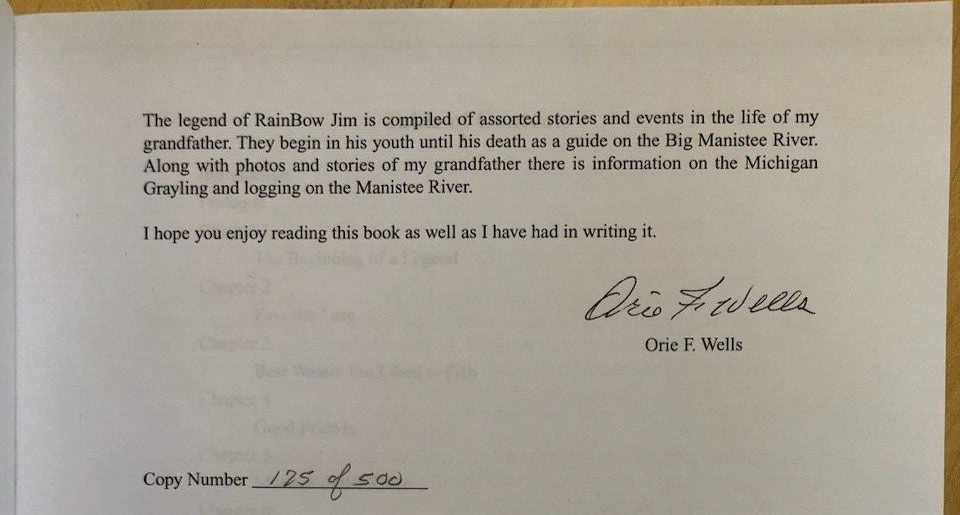 The Legend of Rainbow Jim by Orie Wells, pb w/ 47 photo pages, Limited Ed. #125