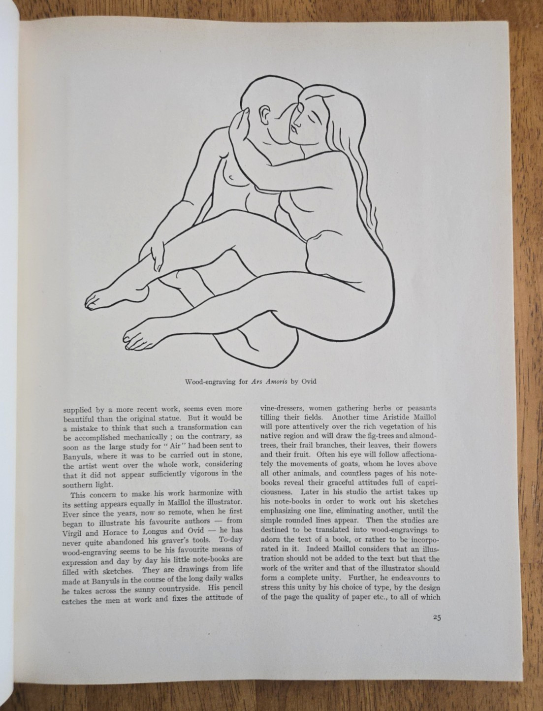 Maillol by John Rewald, Art Woodcuts Sculpture, 1939 Hardcover, Hyperion Press