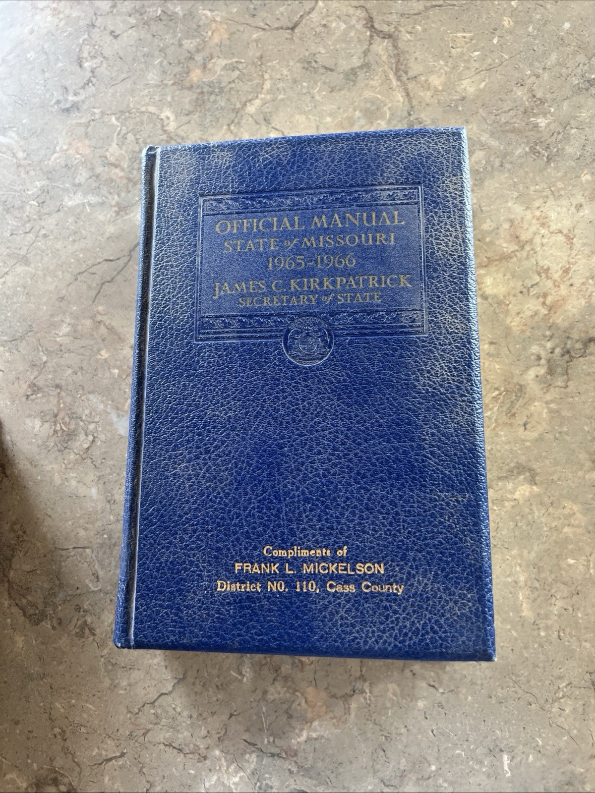 Official Manual State of Missouri 1965-1966 James C Kirkpatrick