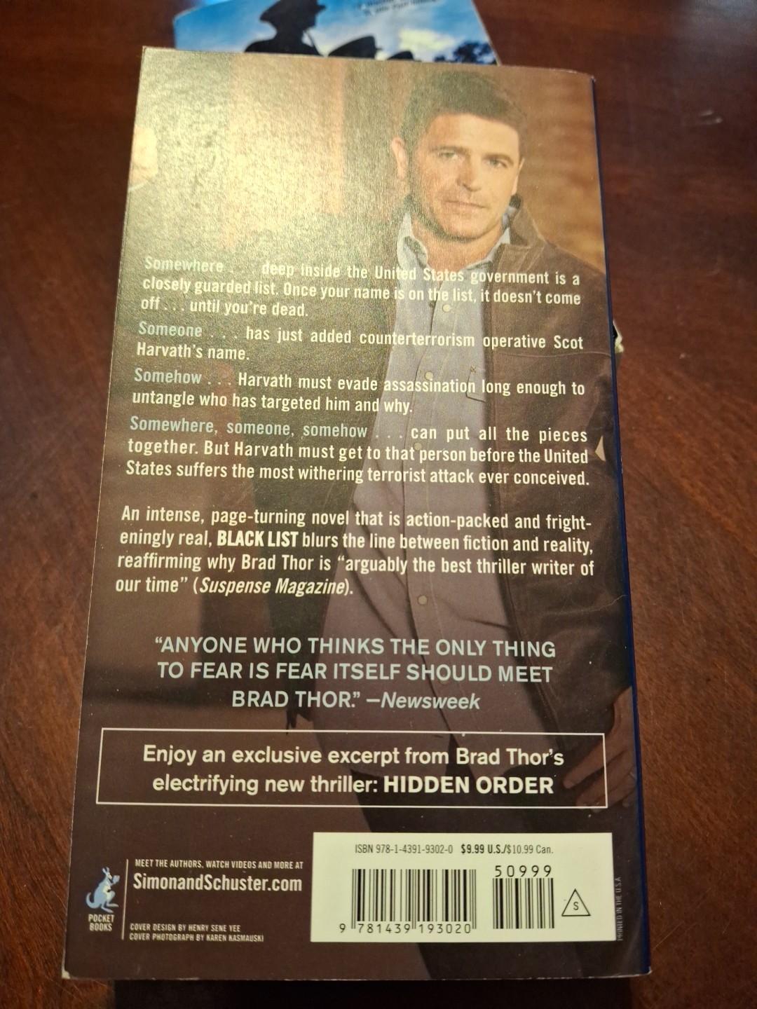 Black List : A Thriller by Brad Thor (2013, Us-Tall Rack Paperback)