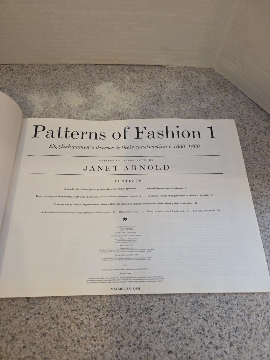 Patterns of Fashion 1 by Janet Arnold : Englishwomen’s Dresses c. 1660-1860