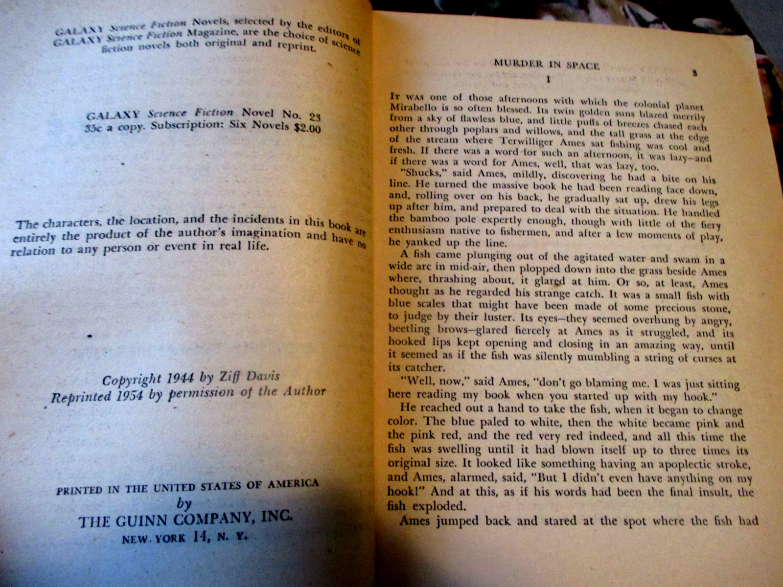 11-1950’S SCIENCE FICTION SCI-FI ALIEN-PULP PAPERBACK BOOK-FEAR- L.RON HUBBARD