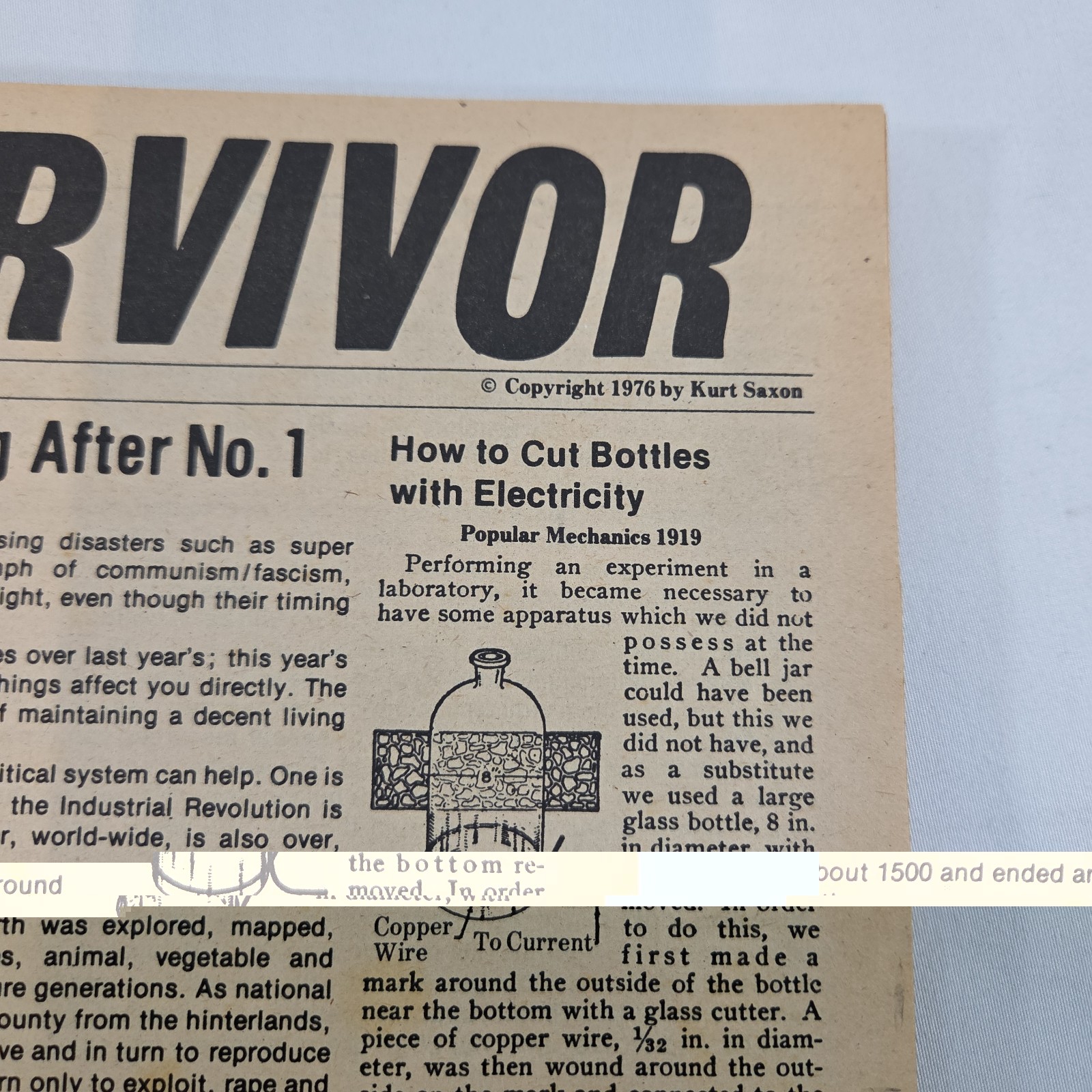 Vintage Kurt Saxon The Survivor Publication Volume 1 & Catalog Issue Large 1976