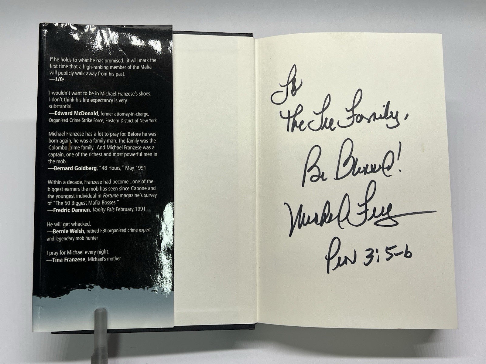 Michael Franzese Blood Covenant Hardcover Whitaker House Signed Organized Crime
