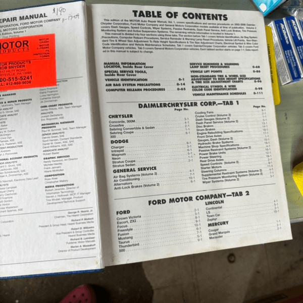 Motor’s Auto Repair Manual 2006 Volume 1