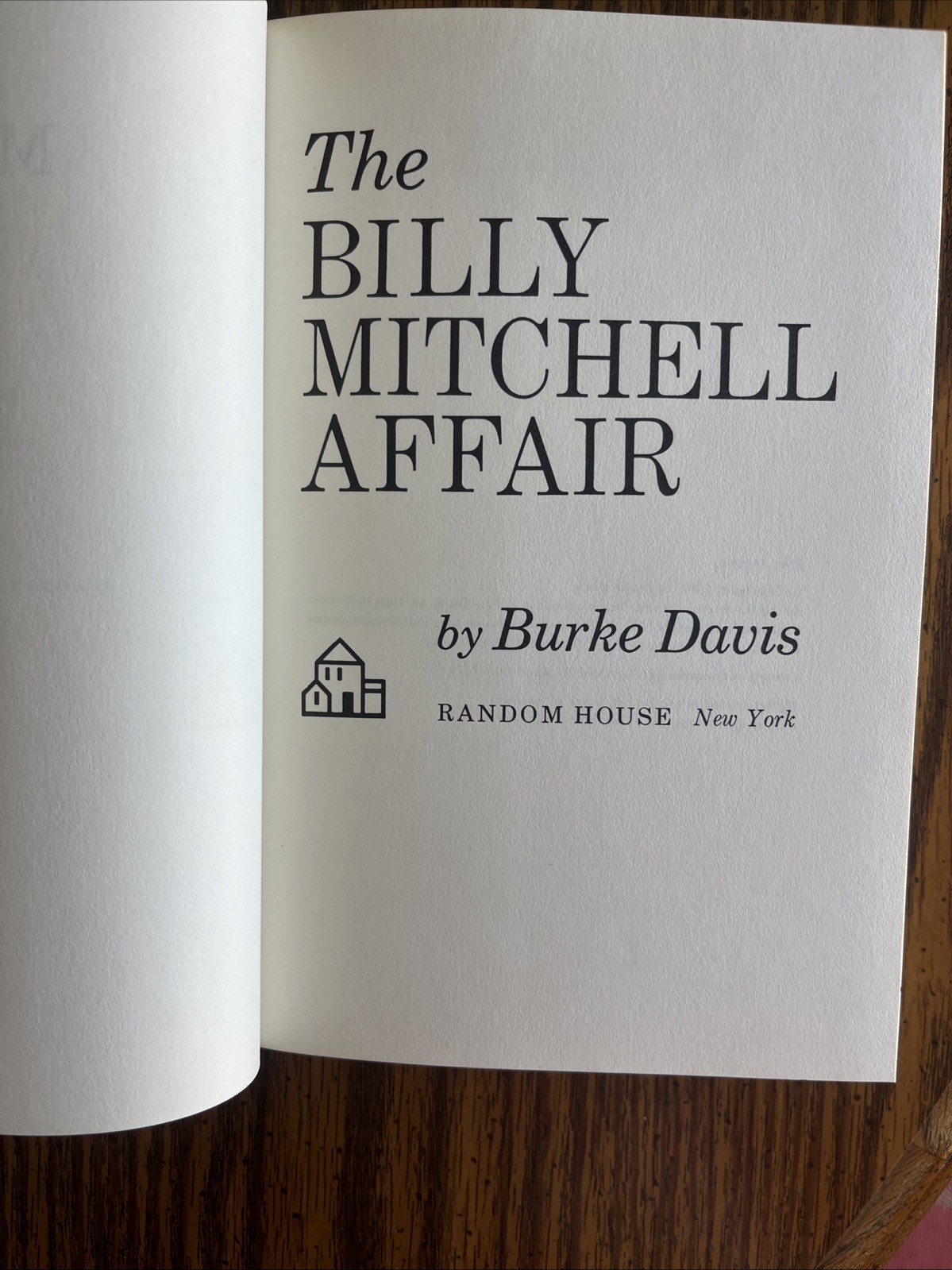 THE BILLY MITCHELL AFFAIR : Burke Davis 1967 HC/DJ 1st Edition 1st Print