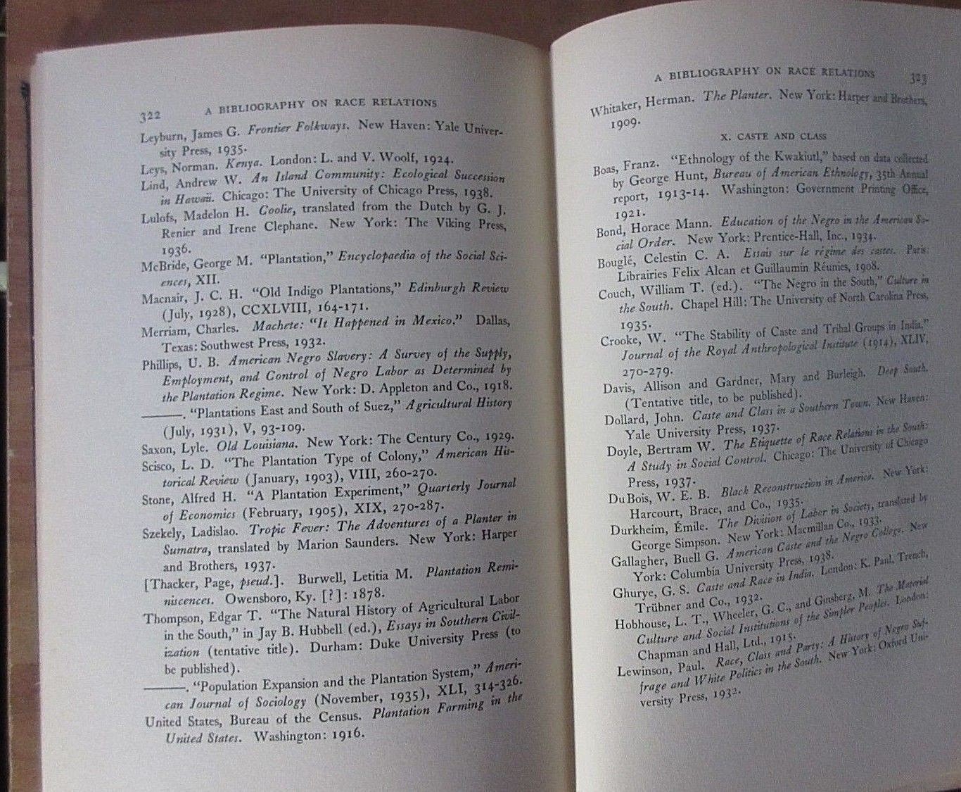 Race Relations and the Race Problem: A Definition and an Analysis 1939 Duke Univ