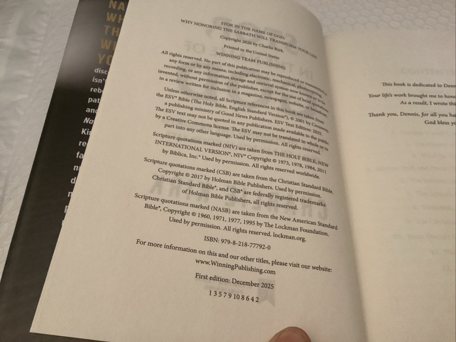 Stop, In the Name of God By Charlie Kirk 2025 Hardcover Book HC/DJ First Edition
