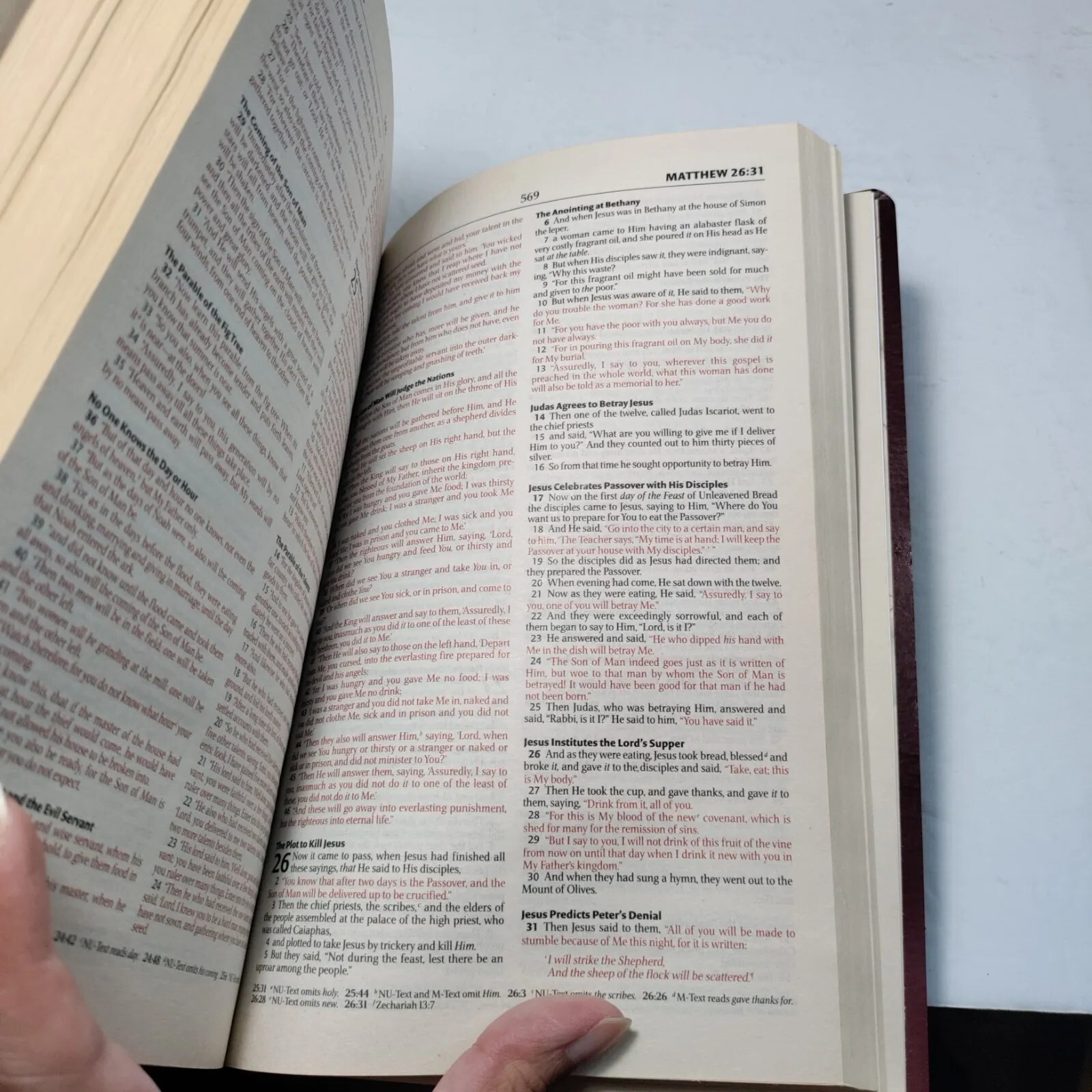 Holy Bible New King James Version Nelson 1982 Red Letter Version NKJV 1653BG