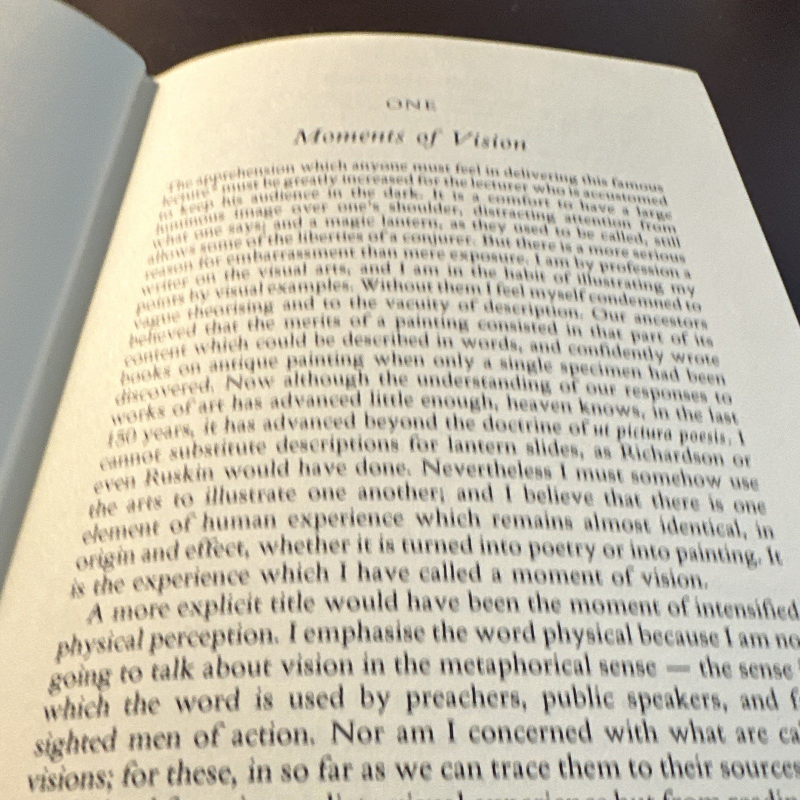 Kenneth Clark Moments of Vision & Other Essays Inscribed 1st US Ed HC 1981
