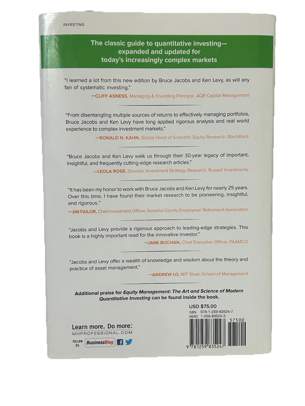 Equity Management: The Art and Science of Modern Quantitative Investing,2Edition