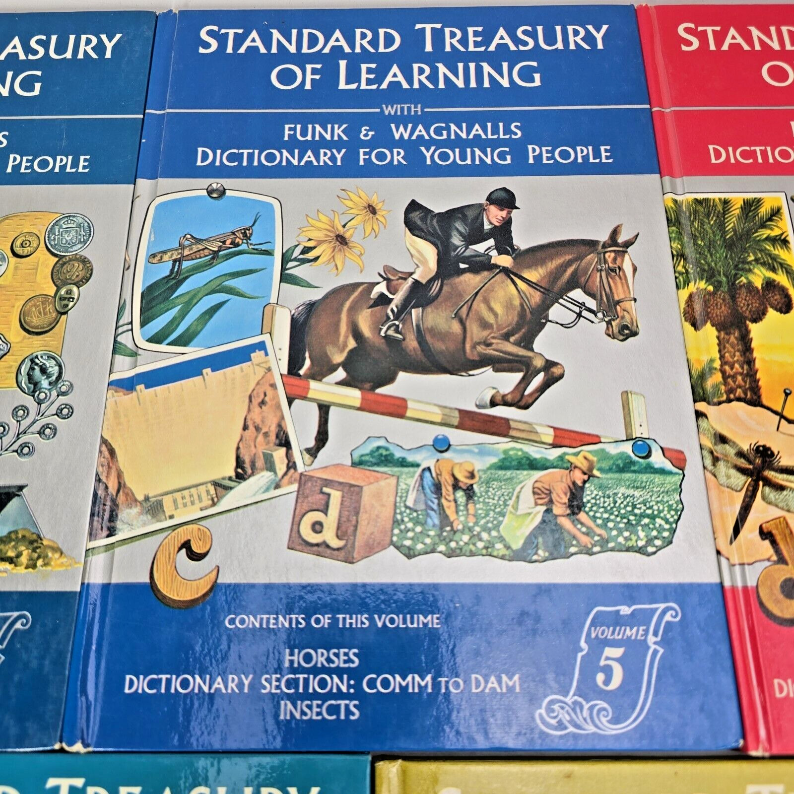 Funk And Wagnalls Standard Treasury of Learning Dictionary Animals More 5 Books